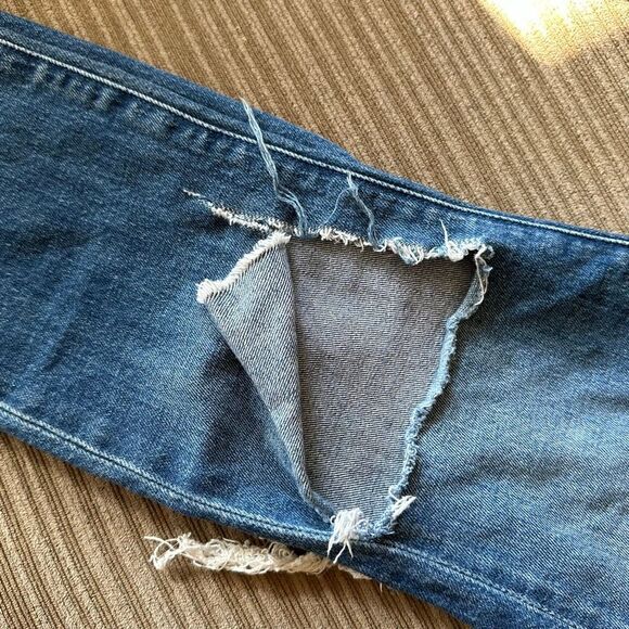 Mother high waisted ankle fray looker jeans 27 distressed - Picture 11 of 12